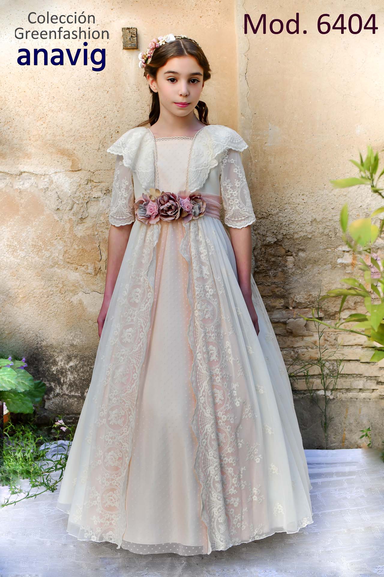 Vestido comunión 642717 Anavig. Nueva colección de comuniones 2018. Las  mejores marcas al mejor precio.